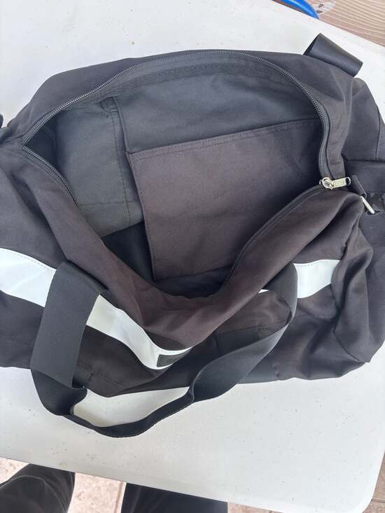 Victoria's Secret PINK Black Duffle Gym Bag with Reflective Stripe - Picture 11 of 11